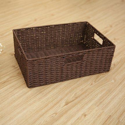 Woven Straw basket, Storage Basket, Rectangle Basket, Picnic Basket-Art Painting Canvas