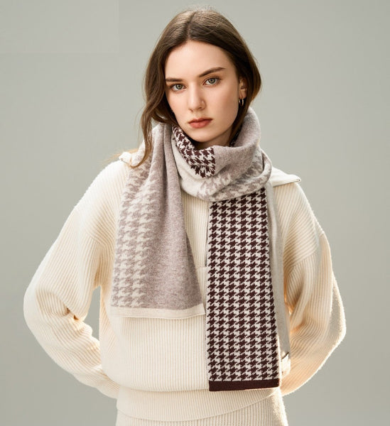 Winter Scarf, Soft Cashmere Scarf for Women, Casual Scarf for Women, Cold Weather Scarf, Fashion Designer Scarf, Modern Wool Scarf for Women-Art Painting Canvas