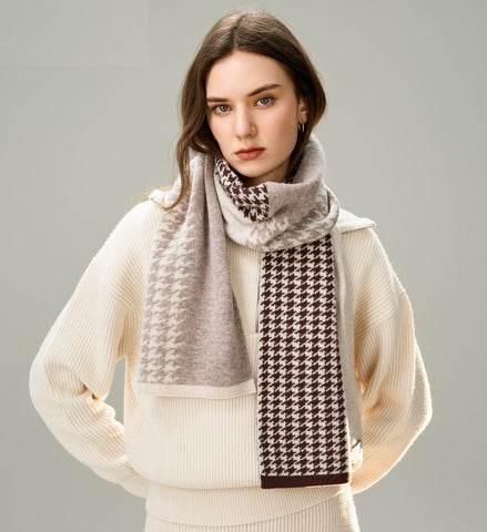 Winter Scarf, Soft Cashmere Scarf for Women, Casual Scarf for Women, Cold Weather Scarf, Fashion Designer Scarf, Modern Wool Scarf for Women-Art Painting Canvas