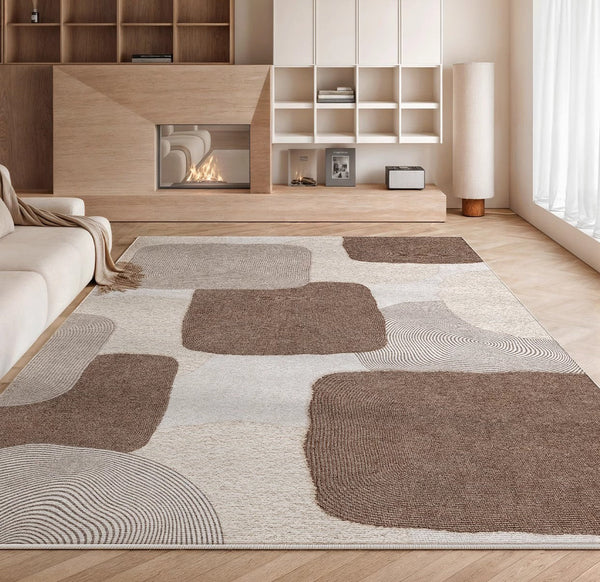 Unique Large Contemporary Floor Carpets for Living Room, Dining Room Modern Rugs, Extra Large Geometric Modern Rugs in Bedroom, Modern Rugs for Sale-Art Painting Canvas