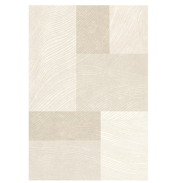 Bedroom Modern Rugs, Large Modern Rugs for Living Room, Dining Room Geometric Modern Rugs, Cream Color Contemporary Modern Rugs for Office-Art Painting Canvas