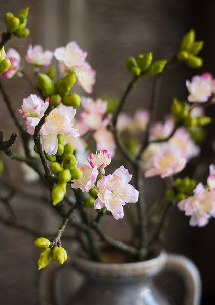 Cherry Blossom, Sakura Flowers, Creative Flower Arrangement Ideas for Home Decoration, Unique Artificial Flowers, Simple Artificial Floral for Bedroom-Art Painting Canvas