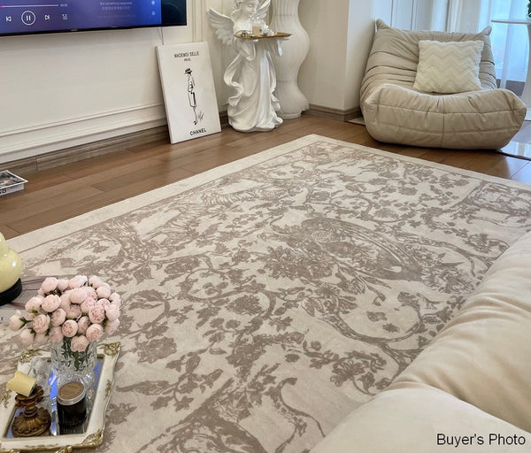 Thick Soft Rugs under Coffee Table, Contemporary Modern Rugs for Living Room, French Style Modern Rugs for Interior Design, Modern Rugs for Dining Room