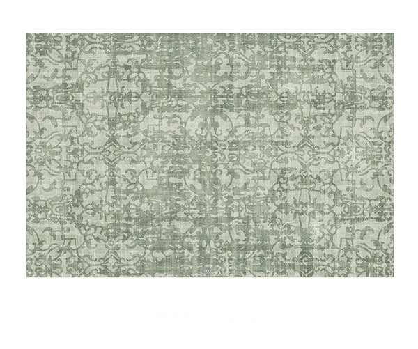 Green Soft Rugs for Living Room, Modern Rugs for Interior Design, French Style Modern Rugs for Bedroom, Contemporary Modern Rugs under Dining Room Table-Art Painting Canvas