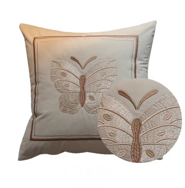 Modern Decorative Pillows for Bedroom, Decorative Pillow Arrangement Ideas for Couch, Embroidered Butterfly Pillow Covers, Large Decorative Throw Pillows for Living Room-Art Painting Canvas