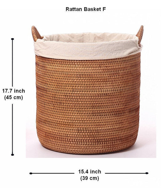 Storage Baskets for Bathroom, Rectangular Storage Baskets, Large Brown Rattan Storage Baskets, Storage Basket with Lid, Storage Baskets for Clothes-Art Painting Canvas
