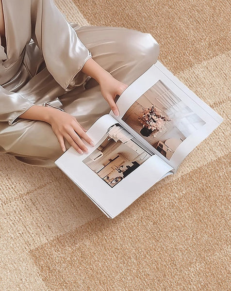 Large Modern Rugs for Living Room, Mid Century Modern Rugs for Bedroom, Contemporary Abstract Rugs under Dining Room Table-Art Painting Canvas