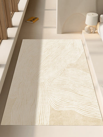 Thick Soft Floor Carpets for Living Room, Cream Color Modern Living Room Rugs, Dining Room Modern Rugs, Soft Contemporary Rugs for Bedroom-Art Painting Canvas
