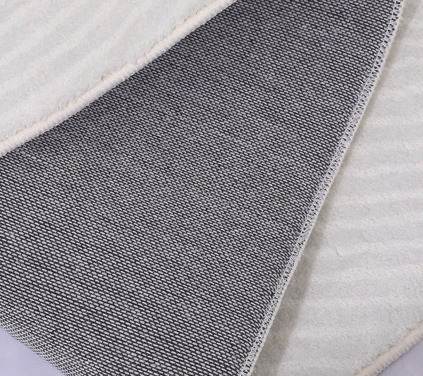 Modern Round Rugs for Dining Room, Gray Round Rugs under Coffee Table, Circular Modern Rugs for Bedroom, Contemporary Modern Rug Ideas for Living Room-Art Painting Canvas