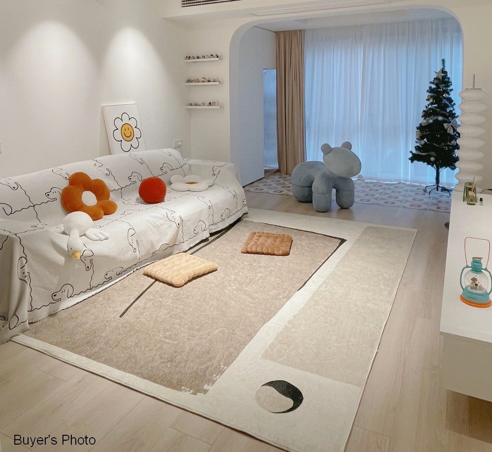 Bedroom Floor Rugs, Geometric Contemporary Rugs for Dining Room, Large Modern Rugs for Living Room, Soft Modern Rug for Living Room