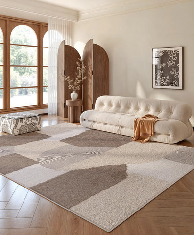 Large Contemporary Floor Carpets, Dining Room Modern Rugs, Living Room Modern Area Rugs, Geometric Modern Rugs in Bedroom-Art Painting Canvas