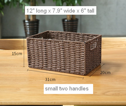 Large Woven Straw Storage Basket, Storage Basket for Bedroom, Rectangle Storage Basket, Picnic Storage Basket, Storage Basket for Toys-Art Painting Canvas