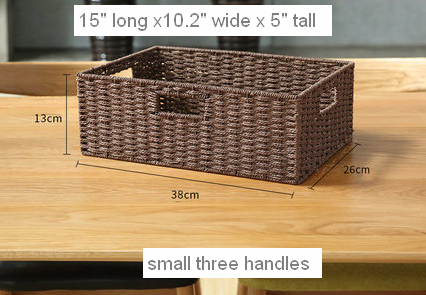 Large Woven Straw Storage Basket, Storage Basket for Bedroom, Rectangle Storage Basket, Picnic Storage Basket, Storage Basket for Toys-Art Painting Canvas