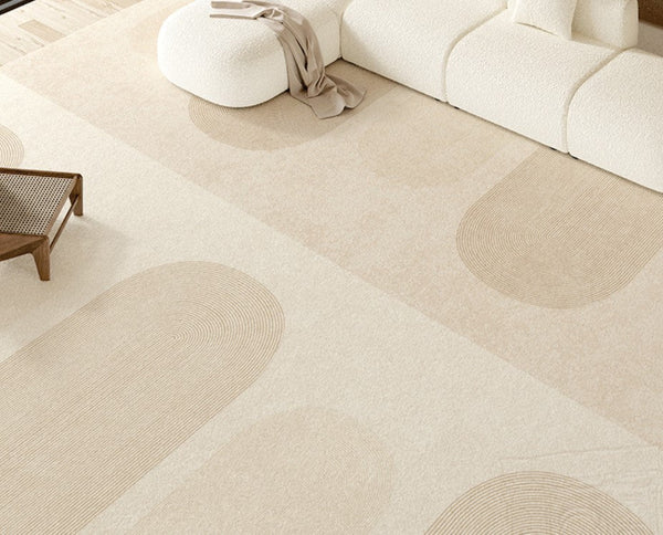 Modern Rug Ideas for Bedroom, Contemporary Modern Rug Placement Ideas for Living Room, Cream Color Geometric Rugs for Dining Room-Art Painting Canvas