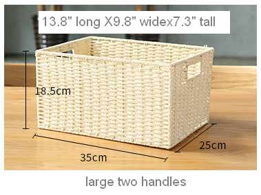 Large Woven Straw Storage Basket, Storage Basket for Bedroom, Rectangle Storage Basket, Picnic Storage Basket, Storage Basket for Toys-Art Painting Canvas