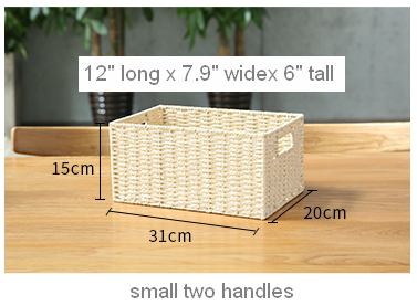 Large Woven Straw Storage Basket, Storage Basket for Bedroom, Rectangle Storage Basket, Picnic Storage Basket, Storage Basket for Toys-Art Painting Canvas