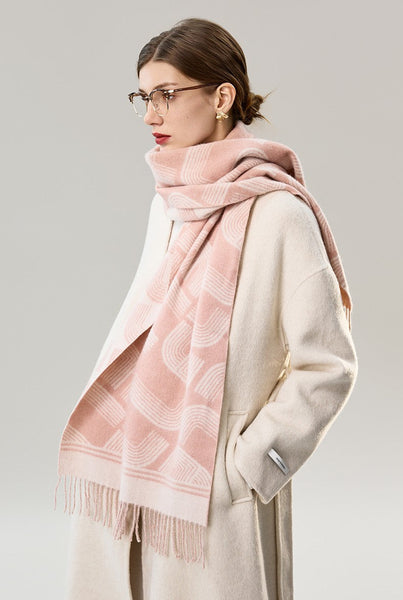 Holiday Women Scarf, Cold Weather Scarf, Fashion Designer Scarf, Modern Wool Scarf, Warm Winter Scarf, Soft Cashmere Scarf for Women, Elegant Scarf-Art Painting Canvas