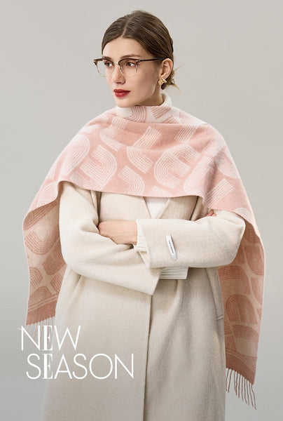 Holiday Women Scarf, Cold Weather Scarf, Fashion Designer Scarf, Modern Wool Scarf, Warm Winter Scarf, Soft Cashmere Scarf for Women, Elegant Scarf-Art Painting Canvas