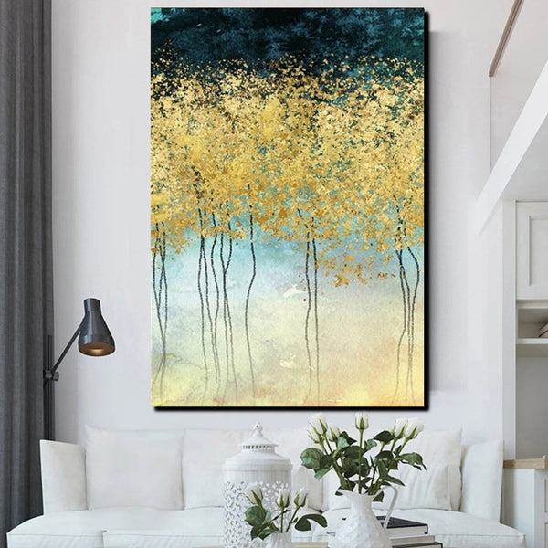 Buy Wall Art Online, Simple Abstract Art, Simple Modern Art, Bedroom Wall Art Ideas, Tree Paintings, Large Acrylic Painting on Canvas-Art Painting Canvas