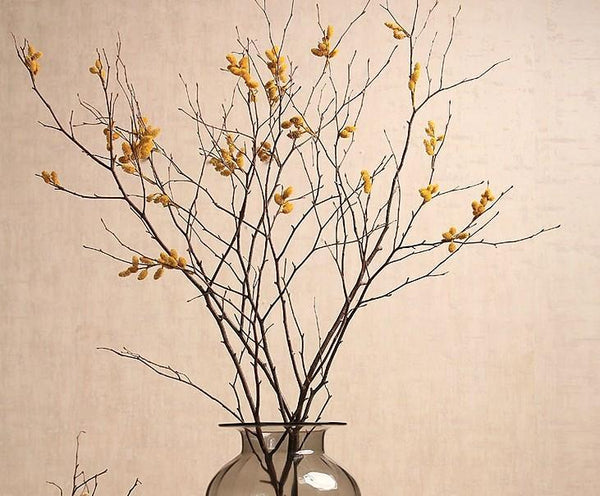 Myrtle Twigs, Natural Decorations, Flower Arrangement, Handmade Artificial Flower, Natural Dried Flower Twigs-Art Painting Canvas