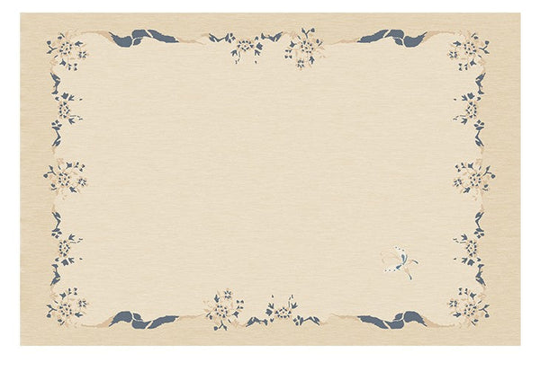 Cream Color Flower Pattern Rugs under Coffee Table, Large Modern Rugs for Bedroom, Modern Rugs for Living Room, Contemporary Modern Rugs for Dining Room-Art Painting Canvas