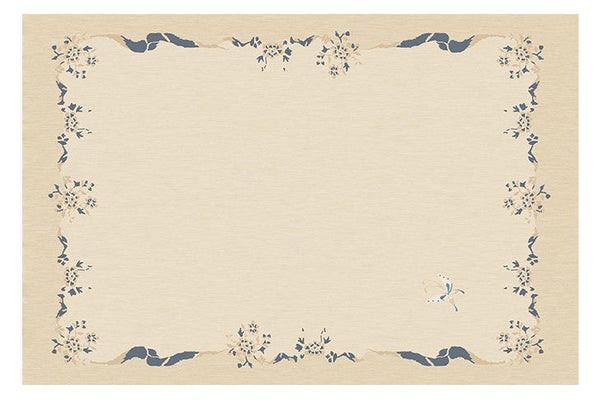 Cream Color Flower Pattern Rugs under Coffee Table, Large Modern Rugs for Bedroom, Modern Rugs for Living Room, Contemporary Modern Rugs for Dining Room-Art Painting Canvas