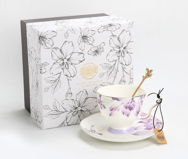 Luxury Tea Cup with Saucer, Elegant Coffee Cup, Porcelain Coffee Cup, Ceramic Tea Cup Set, Porcelain Tea cups, British Tea Cup Set, Afternoon Tea Cup with Saucer Set-Art Painting Canvas