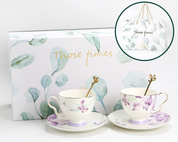 Luxury Tea Cup with Saucer, Elegant Coffee Cup, Porcelain Coffee Cup, Ceramic Tea Cup Set, Porcelain Tea cups, British Tea Cup Set, Afternoon Tea Cup with Saucer Set-Art Painting Canvas