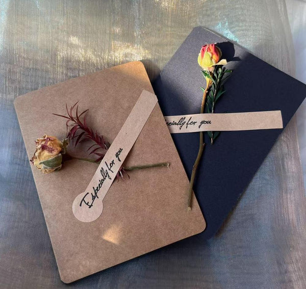 Original Handmade Dried Flower Greeting Cards, Beautiful Valentine's Day Greeting Card, Creative Birthday Greeting Card, Wedding Greeting Card, Unique Anniversary Greeting Card-Art Painting Canvas