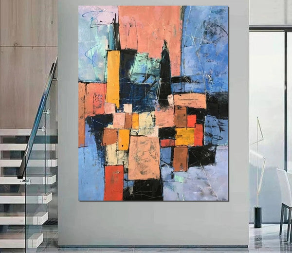 Simple Wall Art Ideas, Modern Abstract Painting, Contemporary Abstract Paintings for Living Room, Buy Art Online, Large Acrylic Canvas Paintings-Art Painting Canvas
