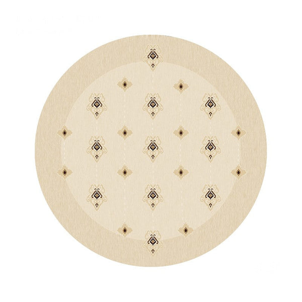 Bedroom Modern Round Rugs, Modern Rug Ideas for Living Room, Dining Room Contemporary Round Rugs, Circular Modern Rugs under Chairs-Art Painting Canvas