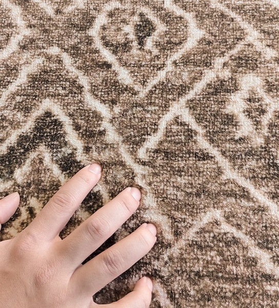 Large Modern Rugs for Living Room, Brown Modern Rug Ideas for Bedroom, Abstract Geometric Modern Rugs, Modern Rugs for Dining Room-Art Painting Canvas