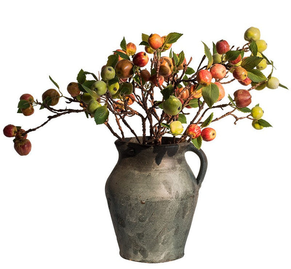 Green Apple Branch, Fruit Branch, Table Centerpiece, Beautiful Modern Flower Arrangement Ideas for Home Decoration, Simple Artificial Floral for Dining Room-Art Painting Canvas