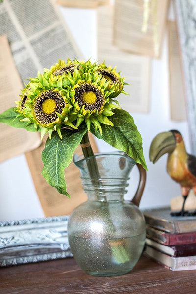 Unique Flower Arrangement for Home Decoration, A Bunch of Sunflowers, Bedroom Flower Arrangement Ideas, Beautiful Artificial Flowers for Living Room-Art Painting Canvas