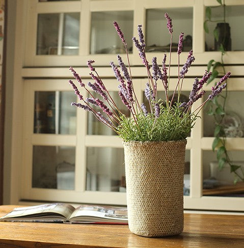 Lavender Flowers, Spring Artificial Floral for Dining Room, Bedroom Flower Arrangement Ideas, Simple Modern Floral Arrangement Ideas for Home Decoration-Art Painting Canvas