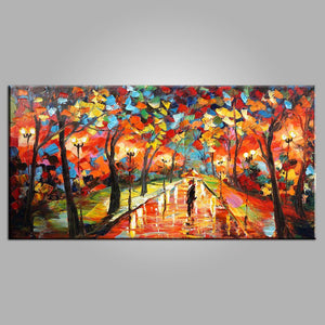 Forest Park Painting, Canvas Art, Living Room Wall Art, Modern Art, Painting for Sale, Contemporary Art, Abstract Art-Art Painting Canvas