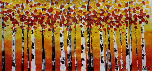 Large Painting, Oil Painting, Large Art, Wall Art, Canvas Painting, Wall Art, Abstract Art, Abstract Painting, Original Painting, Birch Tree-Art Painting Canvas