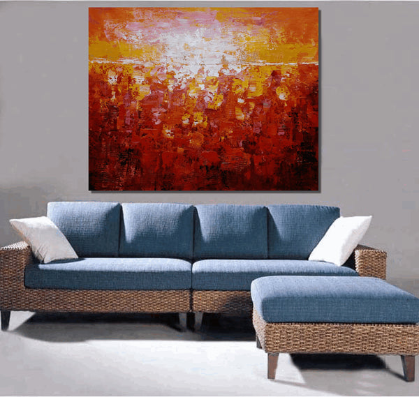 Wall Painting, Canvas Art, Oil Painting, Large Art, Abstract Wall Art, Abstract Wall Art, Large Wall Art, Large Painting, Red-Art Painting Canvas