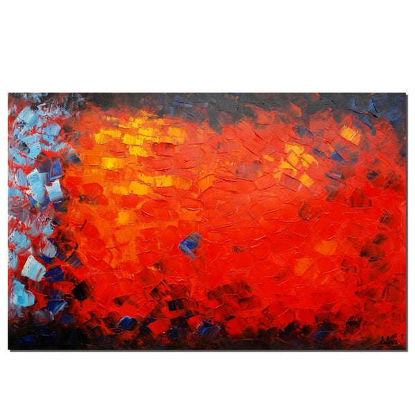 Red Color Painting, Landscape Painting, Abstract Painting, Canvas Art, Original Art, Wall Art, Large Art, Original Panting, Oil Painting-Art Painting Canvas