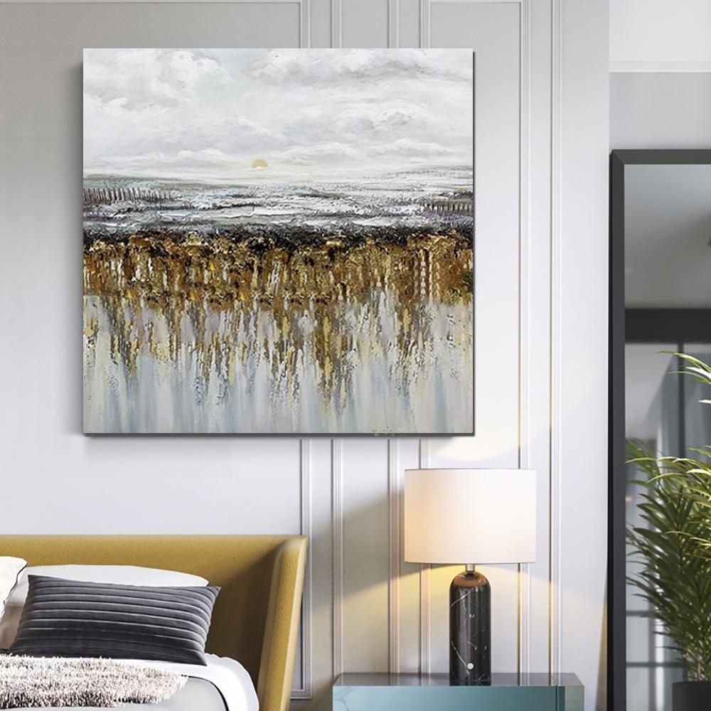Heavy Texture Painting, Extra Large Paintings for Dining Room, Hand Painted Wall Art Painting, Modern Canvas Paintings for Living Room-Art Painting Canvas