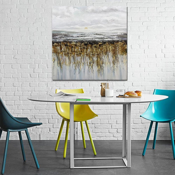 Heavy Texture Painting, Extra Large Paintings for Dining Room, Hand Painted Wall Art Painting, Modern Canvas Paintings for Living Room-Art Painting Canvas