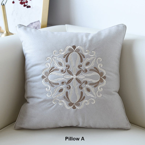 Decorative Flower Pattern Throw Pillows for Couch, Modern Throw Pillows, Contemporary Decorative Pillows, Modern Sofa Pillows-Art Painting Canvas