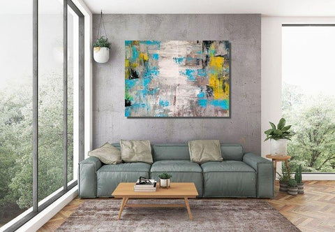 Extra Large Paintings, Wall Painting Acrylic Abstract Art, Simple Acrylic Paintings, Modern Abstract Acrylic Painting, Living Room Wall Painting-Art Painting Canvas