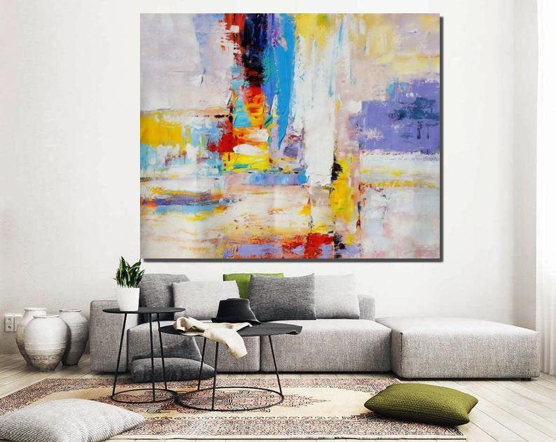 Modern Wall Painting, Contemporary Acrylic Art, Modern Paintings for Bedroom, Living Room Wall Paintings, Hand Painted Canvas Painting-Art Painting Canvas