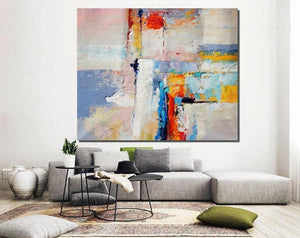Large Paintings for Dining Room, Living Room Canvas Painting, Contemporary Abstract Art Paintings, Simple Acrylic Painting Ideas-Art Painting Canvas