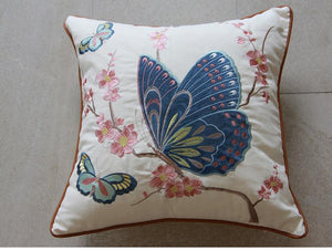 Butterfly Cotton and linen Pillow Cover, Decorative Throw Pillows for Living Room, Decorative Sofa Pillows-Art Painting Canvas