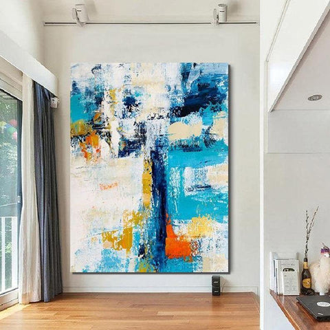 Abstract Canvas Painting, Modern Paintings for Dining Room, Hand Painted Wall Painting, Extra Large Abstract Artwork-Art Painting Canvas