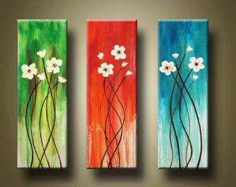 Flower Painting, Modern Painting, Acrylic Flower Paintings, Wall Art Painting, Contemporary Paintings-Art Painting Canvas