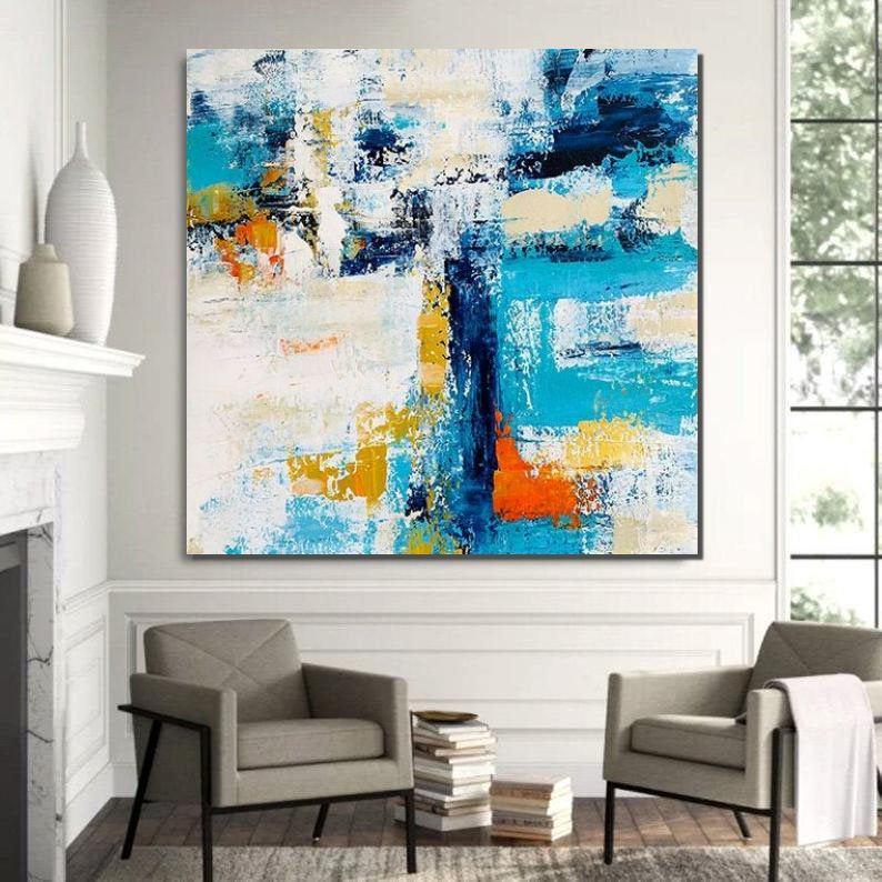 Huge Abstract Artwork, Extra Large Paintings for Living Room, Abstract Wall Art Paintings, Simple Modern Art, Modern Canvas Paintings for Bedroom-Art Painting Canvas