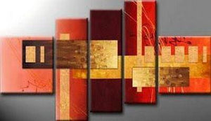 Acrylic Wall Art Paintings, Contemporary Painting, Modern Art, 5 Piece Canvas Art, Acrylic Painting on Canvas-Art Painting Canvas